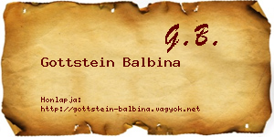 Gottstein Balbina névjegykártya